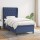 vidaXL Boxspringbett mit Matratze Blau 100x200 cm Stoff