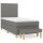 vidaXL Boxspringbett mit Matratze Dunkelgrau 80x200 cm Stoff