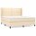 vidaXL Boxspringbett mit Matratze Creme 160x200 cm Stoff