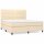 vidaXL Boxspringbett mit Matratze Creme 160x200 cm Stoff