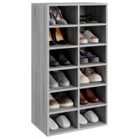 vidaXL Schuhregal Grau Sonoma 54x34x100,5 cm Holzwerkstoff