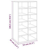 vidaXL Schuhregal Grau Sonoma 54x34x100,5 cm Holzwerkstoff