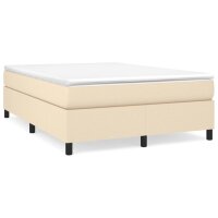 WOWONA Boxspringbett Creme 140x190 cm Stoff