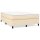 WOWONA Boxspringbett Creme 140x190 cm Stoff