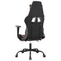 vidaXL Gaming-Stuhl mit Fu&szlig;st&uuml;tze Schwarz und Orange Kunstleder