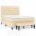 WOWONA Boxspringbett mit Matratze Creme 140x190 cm Stoff