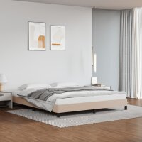 vidaXL Bettgestell Cappuccino-Braun 180x200 cm Kunstleder