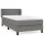 vidaXL Boxspringbett mit Matratze Dunkelgrau 100x200 cm Stoff