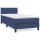 vidaXL Boxspringbett mit Matratze Blau 80x200 cm Stoff