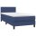 vidaXL Boxspringbett mit Matratze Blau 80x200 cm Stoff