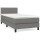 vidaXL Boxspringbett mit Matratze Dunkelgrau 100x200 cm Stoff