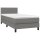 vidaXL Boxspringbett mit Matratze Dunkelgrau 100x200 cm Stoff