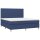 vidaXL Boxspringbett mit Matratze Blau 160x200 cm Stoff