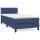 vidaXL Boxspringbett mit Matratze Blau 80x200 cm Stoff