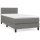 vidaXL Boxspringbett mit Matratze Dunkelgrau 100x200 cm Stoff