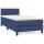 vidaXL Boxspringbett mit Matratze Blau 80x200 cm Stoff