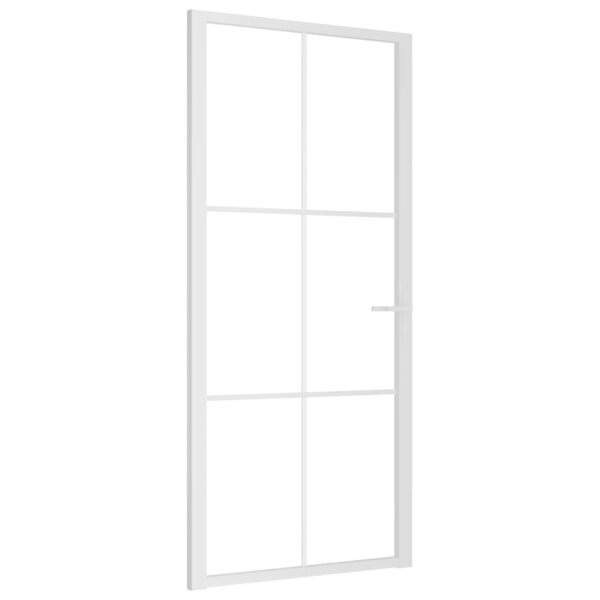 vidaXL Innent&uuml;r 93x201,5 cm Wei&szlig; ESG-Glas und Aluminium