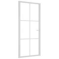 vidaXL Innentür 93x201,5 cm Weiß ESG-Glas und...