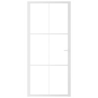 vidaXL Innent&uuml;r 93x201,5 cm Wei&szlig; ESG-Glas und Aluminium