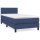 vidaXL Boxspringbett mit Matratze Blau 80x200 cm Stoff