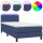 vidaXL Boxspringbett mit Matratze &amp; LED Blau 80x200 cm Stoff