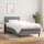 vidaXL Boxspringbett mit Matratze Dunkelgrau 100x200 cm Stoff