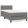 vidaXL Boxspringbett mit Matratze Dunkelgrau 100x200 cm Stoff