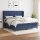 vidaXL Boxspringbett mit Matratze Blau 180x200 cm Stoff