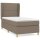 WOWONA Boxspringbett mit Matratze Taupe 80x200 cm Stoff