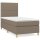 WOWONA Boxspringbett mit Matratze Taupe 80x200 cm Stoff