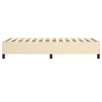 vidaXL Boxspringbett Creme 90x200 cm Stoff