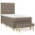 vidaXL Boxspringbett mit Matratze Taupe 80x200 cm Stoff