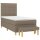 vidaXL Boxspringbett mit Matratze Taupe 80x200 cm Stoff