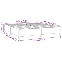 vidaXL Boxspringbett mit Matratze Blau 180x200 cm Stoff