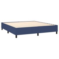 vidaXL Boxspringbett mit Matratze Blau 180x200 cm Stoff