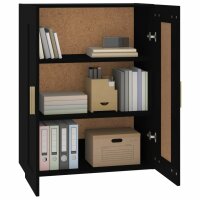 vidaXL Wandschrank Schwarz 69,5x32,5x90 cm Holzwerkstoff