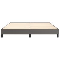 vidaXL Boxspringbett Grau 160x200 cm Kunstleder