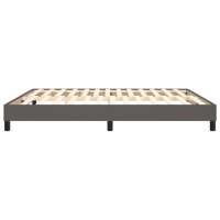 vidaXL Boxspringbett Grau 160x200 cm Kunstleder