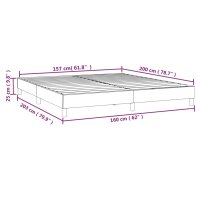 vidaXL Boxspringbett Grau 160x200 cm Kunstleder