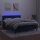 WOWONA Boxspringbett mit Matratze &amp; LED Dunkelblau 140x200 cm Samt