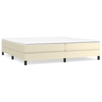 vidaXL Boxspringbett Creme 200x200 cm Kunstleder