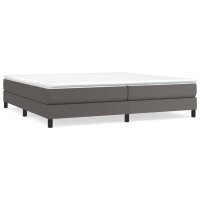 vidaXL Boxspringbett Grau 200x200 cm Kunstleder