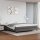 vidaXL Boxspringbett Grau 200x200 cm Kunstleder