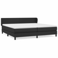 vidaXL Boxspringbett mit Matratze Schwarz 200x200 cm Kunstleder