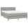 vidaXL Boxspringbett mit Matratze Hellgrau 140x190 cm Stoff