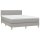 vidaXL Boxspringbett mit Matratze Hellgrau 140x190 cm Stoff