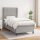 vidaXL Boxspringbett mit Matratze Hellgrau 90x200 cm Stoff