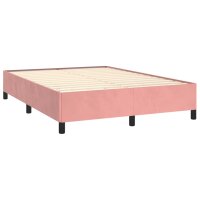 vidaXL Bettgestell Rosa 140x190 cm Samt