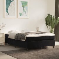 vidaXL Boxspringbett Schwarz 140x190 cm Samt