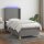 vidaXL Boxspringbett mit Matratze &amp; LED Dunkelgrau 90x200 cm Stoff